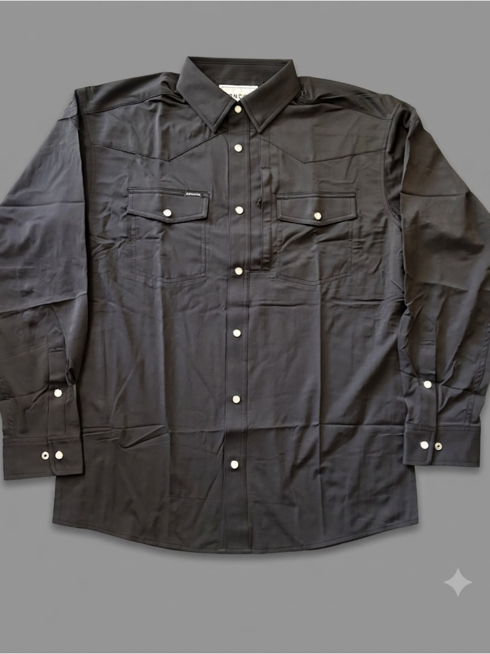 Poncho The Piedras Negras Long Sleeve Shirt in Black Men's Regular fit